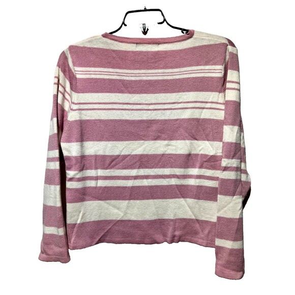 ALL POINTS By Reference Point PINK STRIPED SWEATER SIZE XL - Picture 2 of 5